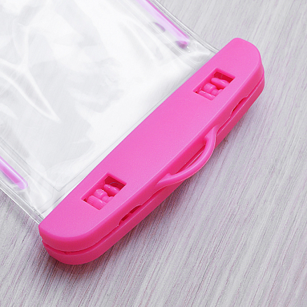 Водонепроницаемый чехол для телефонов 4.8-5.8 дюйма GreenGo Glow размер 10х17,5 см розовый