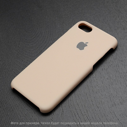 Чехол для iPhone 7 Plus, 8 Plus пластиковый Soft-touch бежевый
