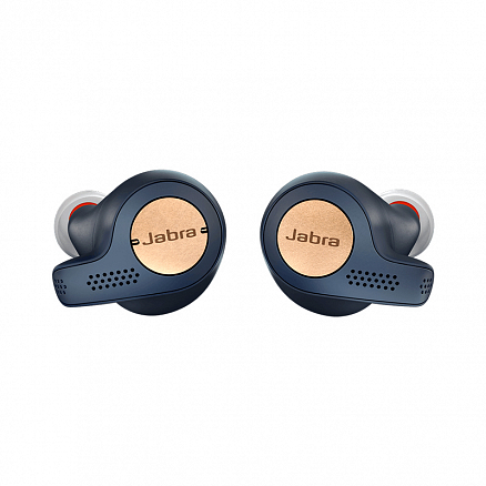 Наушники беспроводные Bluetooth Jabra Elite Active 65t вакуумные с микрофоном сине-медные