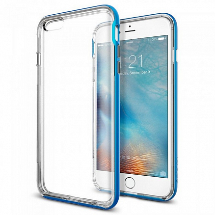 Чехол для iPhone 6 Plus, 6S Plus гибридный Spigen SGP Neo Hybrid EX прозрачно-синий