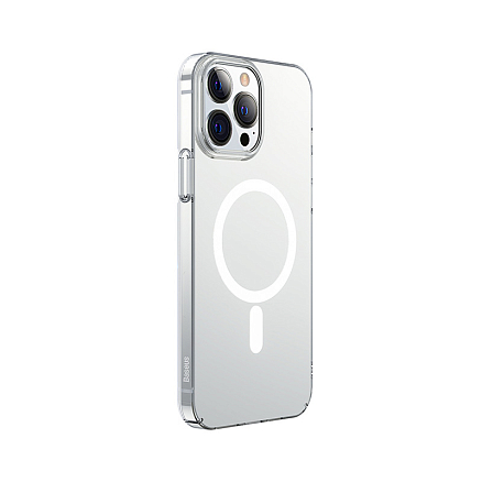 Чехол для iPhone 13 Pro гибридный Baseus Crystal Magnetic прозрачный + защитное стекло