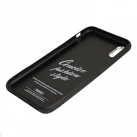 Чехол для iPhone X, XS гибридный с кожей Remax Yiming серый