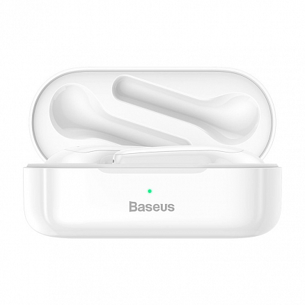 Наушники TWS беспроводные Bluetooth Baseus Encok W07 вакуумные с микрофоном белые