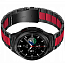 Ремешок-браслет для Samsung Galaxy Watch 4, 5, 5 Pro 40, 42, 44, 45 и 46 мм металлический Tech-Protect Stainless черно-красный