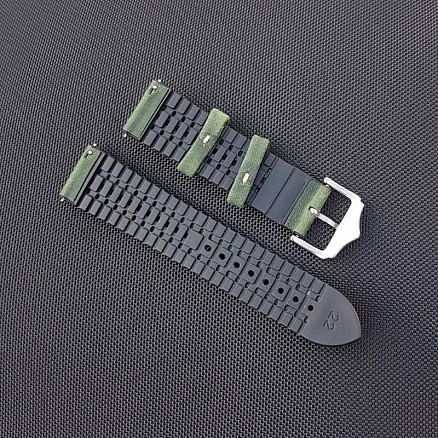 Ремешок-браслет для Samsung Galaxy Watch 46 мм, Gear S3 кожаный Nova Dull темно-зеленый