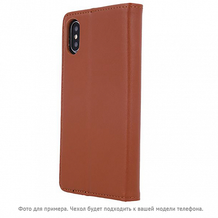 Чехол для Samsung Galaxy A22 из натуральной кожи - книжка GreenGo Smart Pro коричневый