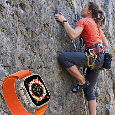 Ремешок-браслет для Apple Watch 4, 5, 6, 7, 8, SE 38, 40 и 41 мм текстильный Tech-Protect Nylon Pro оранжевый