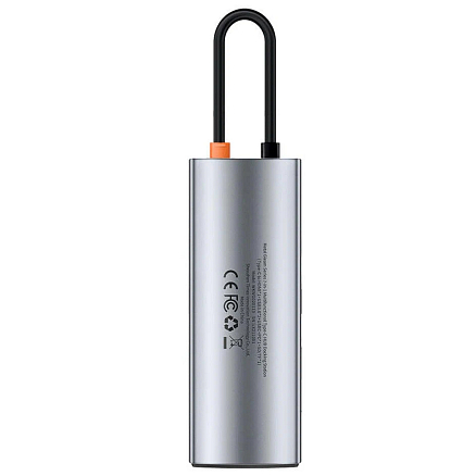 Хаб (разветвитель) Type-C - HDMI, 2 х USB 3.0, Type-C, Type-C PD, SD, microSD Baseus Gleam Series серый