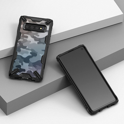 Чехол для Samsung Galaxy S10 G973 гибридный Ringke Fusion X Design Camo черный