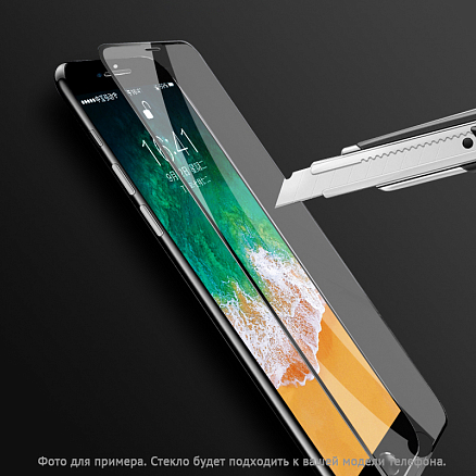 Защитное стекло для Xiaomi Redmi 6 Pro, Mi A2 Lite на весь экран противоударное Mocolo AB Glue 0,33 мм 5D черное
