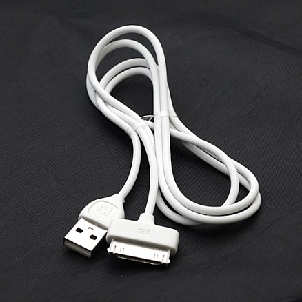 Кабель USB - Apple 30-pin (широкий) 1 м Remax Lesu белый