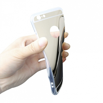Чехол для Samsung Galaxy S7 гелевый GreenGo Mirror золотистый