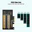 Адаптер PCI-E - M.2 NVME, M.2 NGFF для SSD Ugreen CM302 черный