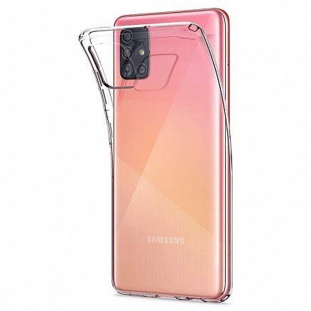 Чехол для Samsung Galaxy A51 гелевый ультратонкий Spigen SGP Liquid Crystal прозрачный