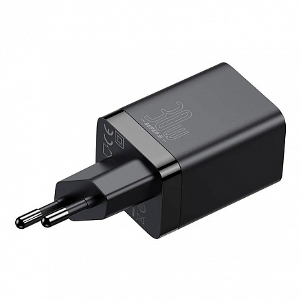 Зарядное устройство сетевое с USB и Type-C 30W Baseus Super Si Pro (быстрая зарядка QC, PD) черное