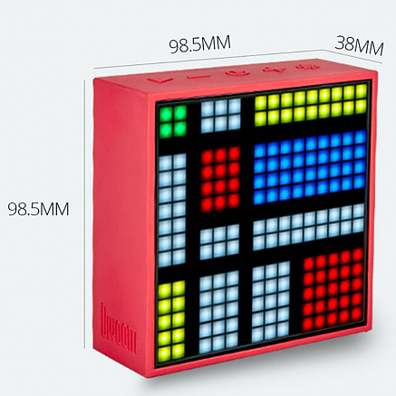 Портативная колонка Divoom Timebox Evo с диодным дисплеем красная