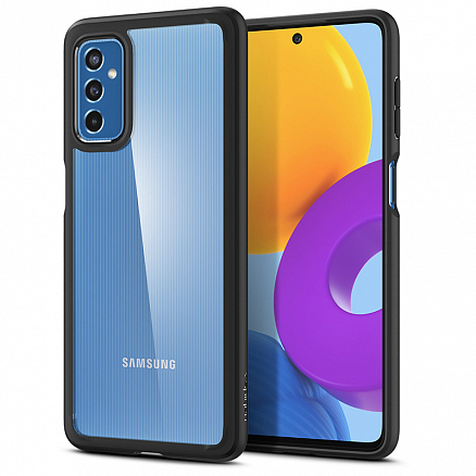 Чехол для Samsung Galaxy M52 гибридный Spigen Ultra Hybrid прозрачно-черный матовый