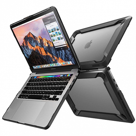 Чехол для Apple MacBook Pro 13 Touch Bar A1706, A1989, A2159, Pro 13 A1708 гибридный i-Blason прозрачно-черный
