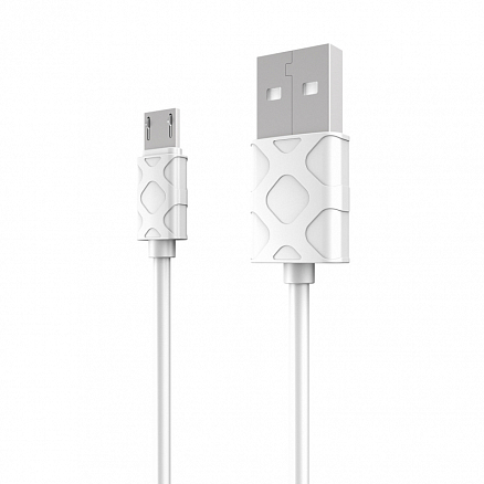 Кабель USB - MicroUSB для зарядки 1 м 2.1А Baseus Yaven белый