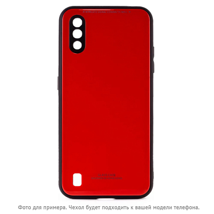 Чехол для Huawei P40 силиконовый CASE Glassy красный