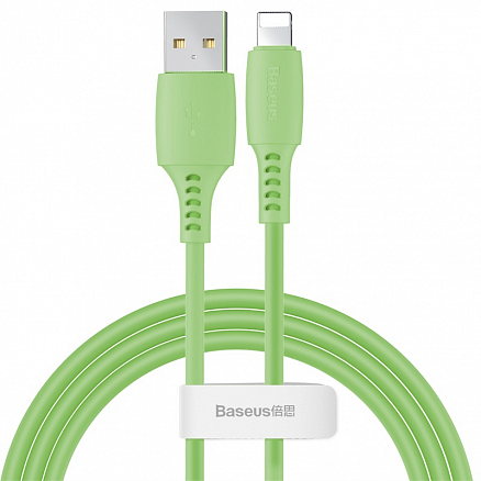 Кабель USB - Lightning для зарядки iPhone 1,2 м 2.4А Baseus Colourful зеленый