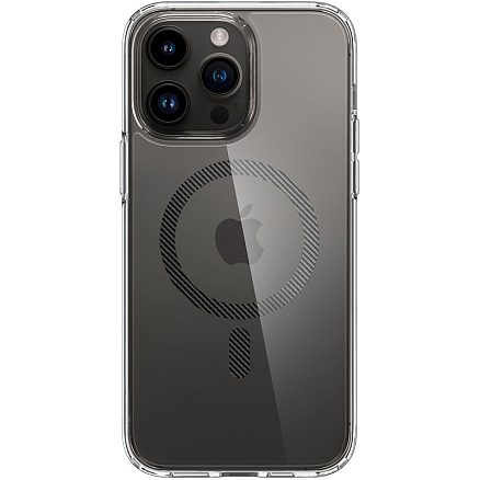 Чехол для iPhone 14 Pro гибридный Spigen Ultra Hybrid MagSafe Carbon Fiber прозрачный