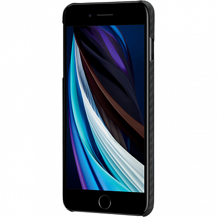 Чехол для iPhone 7, 8, SE 2020, SE 2022 кевларовый тонкий Pitaka MagEZ черно-серый