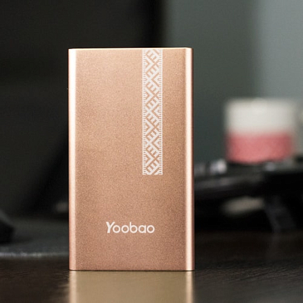 Внешний аккумулятор Yoobao PL5 Honar Edition ультратонкий 5000мАч (ток 2.1А) розовое золото
