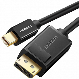 Кабель Mini DisplayPort - DisplayPort (папа - папа) длина 2 м 2K 60Hz версия 1.1а Ugreen MD105 черный