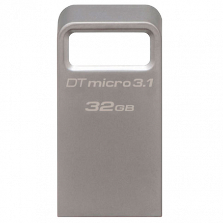 Флешка Kingston DataTraveler Micro MC3 32GB USB 3.1 металл серебристая