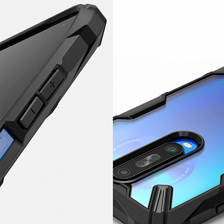 Чехол для Xiaomi Redmi K30 гибридный Ringke Fusion X черный