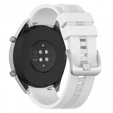 Ремешок-браслет для Huawei Watch GT, GT 2 46 мм силиконовый Nova Durable белый