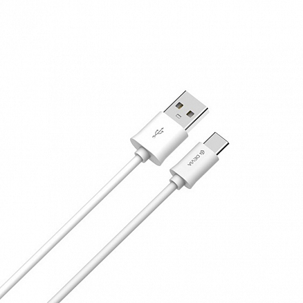 Кабель Type-C - USB 2.0 для зарядки длина 1 м 2.4А Devia белый