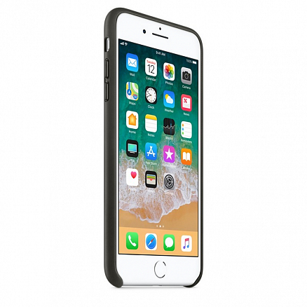 Чехол для iPhone 7 Plus, 8 Plus из натуральной кожи оригинальный Apple MQHP2ZM темно-серый