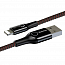 Кабель USB - Lightning для зарядки iPhone 1 м 2.4A с автоотключением плетеный Baseus C-shaped черный