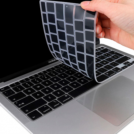 Накладка на клавиатуру защитная для Apple MacBook Air 13 (2020) А2179 EU (русские буквы) черная
