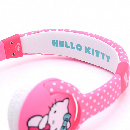Наушники для детей OTL накладные Hello Kitty розовые