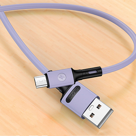 Кабель USB - MicroUSB для зарядки 1 м 2А Usams U52 фиолетовый