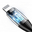 Кабель USB - Lightning для зарядки iPhone 0,5 м 2.4А плетеный Baseus Horizontal красный