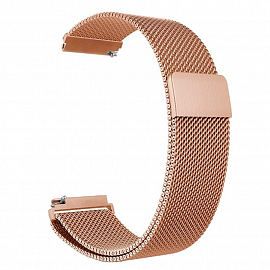 Ремешок-браслет для Samsung Galaxy Watch 46 мм, Gear S3 миланское плетение Nova-02 розовое золото