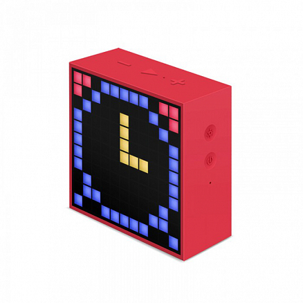 Портативная колонка Divoom Timebox mini с диодным дисплеем красная