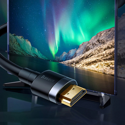 Кабель HDMI - HDMI (папа - папа) длина 3 м версия 2.0 4K 60Hz Baseus Cafule черный