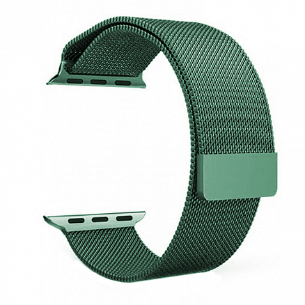 Ремешок-браслет для Apple Watch 42 и 44 мм миланское плетение Nova-02 зеленый