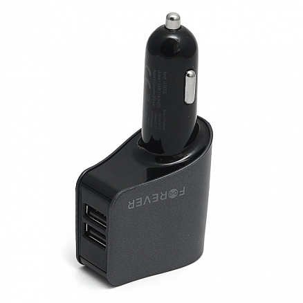 Зарядное устройство автомобильное с тремя USB входами 10A и прикуривателем Forever CSS-04 черное