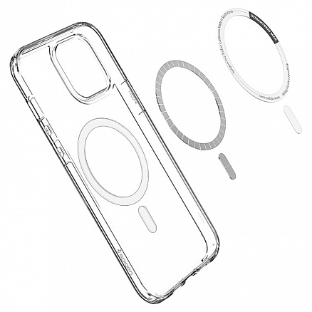 Чехол для iPhone 12 Pro Max гибридный Spigen Ultra Hybrid MagSafe прозрачно-серый