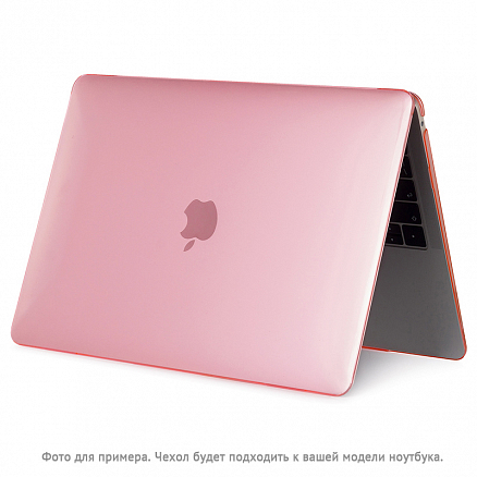 Чехол для Apple MacBook Air 13 (2018-2019) A1932, (2020) А2179, M1 (2020) A2337 пластиковый глянцевый DDC Crystal Shell розовый