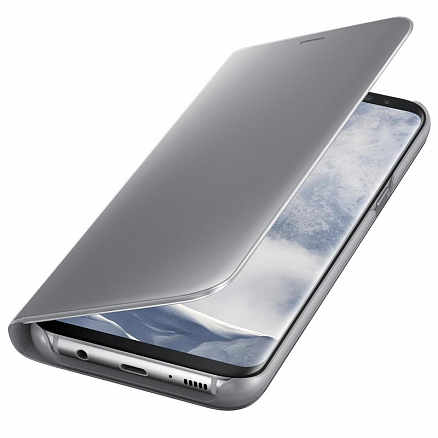 Чехол для Samsung Galaxy S8+ G955F книжка оригинальный Clear View Standing Cover EF-ZG955CSEG серебристый