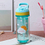 Бутылка для воды с трубочкой Korean Trendy Cup Sun 400 мл бирюзовая