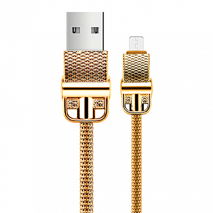 Кабель USB - MicroUSB для зарядки 1 м 2.4А плетеный металлический Joyroom JESS S-M336 (быстрая зарядка) золотистый