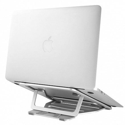 Подставка для MacBook от 11 до 15 дюймов регулируемая алюминиевая WiWU S100 серебристая